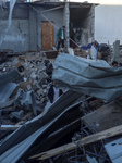 Aftermath of Israeli Airstrike in Gaza, Palestine