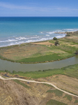 River Meets The Sea: Ofanto River Estuary From Above