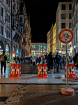 Safety Barrier Access At Marienplatz Christmas Market In Munich