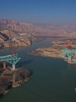 Jianzha Yellow River Bridge Construction.