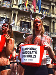 PETA Protest Against The Running Of The Bulls In Pamplona, Spain