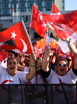 People Attend A Rally At Istanbul's Taksim Square