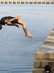 People Swim In The River Nile During The Eid al-Adha Festival  In Egypt