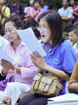 Thai Citizens Pray For The Health Of Thai King Bhumibol Adulyadej In Bangkok