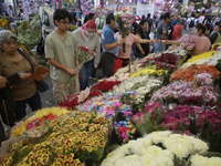 Dozens of people attend the Jamaica Market in Mexico City to buy flowers and some gifts for Mother's Day, which is celebrated on 10 May in M...