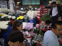 Dozens of people attend the Jamaica Market in Mexico City to buy flowers and some gifts for Mother's Day, which is celebrated on 10 May in M...