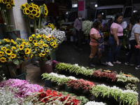 Dozens of people attend the Jamaica Market in Mexico City to buy flowers and some gifts for Mother's Day, which is celebrated on 10 May in M...