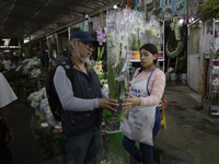 A person inside the Jamaica Market in Mexico City went to buy flowers and some gifts for Mother's Day, which is celebrated on 10 May in Mexi...