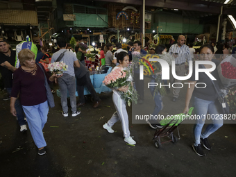 Dozens of people attend the Jamaica Market in Mexico City to buy flowers and some gifts for Mother's Day, which is celebrated on 10 May in M...