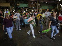 Dozens of people attend the Jamaica Market in Mexico City to buy flowers and some gifts for Mother's Day, which is celebrated on 10 May in M...