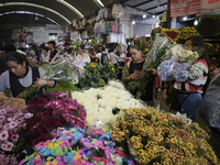 Dozens of people attend the Jamaica Market in Mexico City to buy flowers and some gifts for Mother's Day, which is celebrated on 10 May in M...