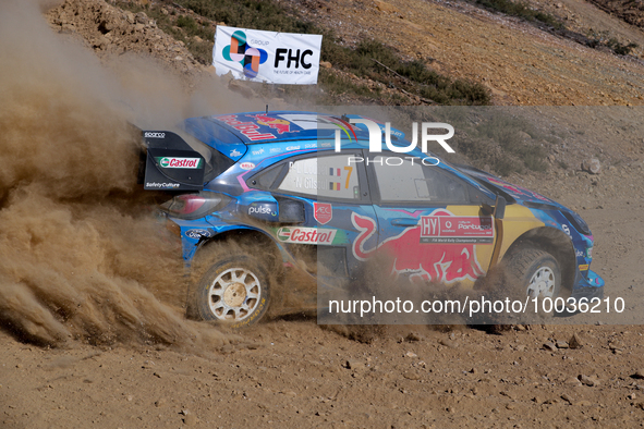 Pierre-Louis LOUBET (FRA) and Nicolas GILSOUL (BEL) in FORD Puma Rally1 HYBRID in action SS7 Mortagua of WRC Vodafone Rally Portugal 2023 in...