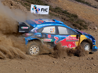 Pierre-Louis LOUBET (FRA) and Nicolas GILSOUL (BEL) in FORD Puma Rally1 HYBRID in action SS7 Mortagua of WRC Vodafone Rally Portugal 2023 in...