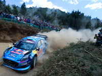 Ott TANAK (EST) and Martin JARVEOJA (EST) in FORD Puma Rally1 HYBRID in action SS4 Lousa of WRC Vodafone Rally Portugal 2023 in Lousa - Port...