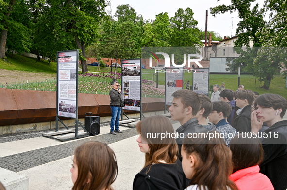 KYIV, UKRAINE - MAY 16 , 2023 - Opening of the documentary exhibition ''Maidan Cases: On the Way to Justice and History'' took place at the...