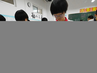 Students who are about to take the National College entrance examination review their lessons in a classroom at Fengfeng No 1 High School in...