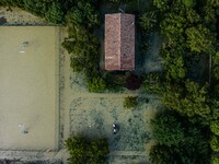 The town of Lugo (Emilia - Romagna) under water , on May 18, 2023. The Grand Prix event in Imola, northern Italy, originally scheduled for t...