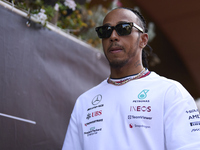 Lewis Hamilton of England and Mercedes during previews ahead of the F1 Grand Prix of Monaco at Circuit de Monaco on May 25, 2023 in Monte-Ca...