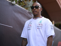 Lewis Hamilton of England and Mercedes during previews ahead of the F1 Grand Prix of Monaco at Circuit de Monaco on May 25, 2023 in Monte-Ca...