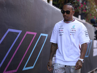 Lewis Hamilton of England and Mercedes during previews ahead of the F1 Grand Prix of Monaco at Circuit de Monaco on May 25, 2023 in Monte-Ca...