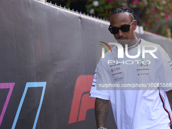 Lewis Hamilton of England and Mercedes during previews ahead of the F1 Grand Prix of Monaco at Circuit de Monaco on May 25, 2023 in Monte-Ca...