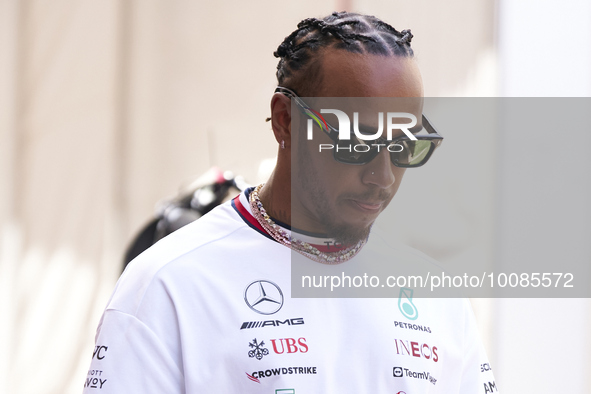 Lewis Hamilton of England and Mercedes during previews ahead of the F1 Grand Prix of Monaco at Circuit de Monaco on May 25, 2023 in Monte-Ca...