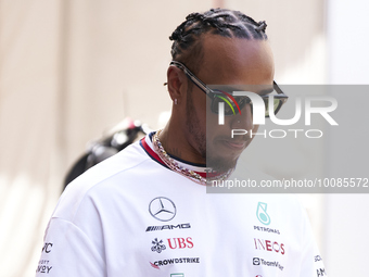 Lewis Hamilton of England and Mercedes during previews ahead of the F1 Grand Prix of Monaco at Circuit de Monaco on May 25, 2023 in Monte-Ca...