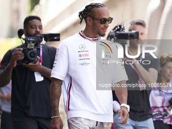 Lewis Hamilton of England and Mercedes during previews ahead of the F1 Grand Prix of Monaco at Circuit de Monaco on May 25, 2023 in Monte-Ca...