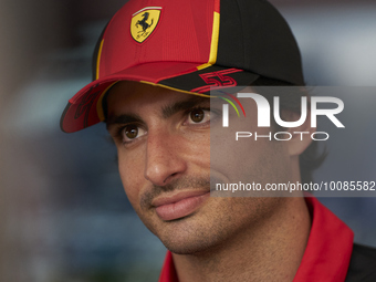 Carlos Sainz of Spain and Ferrari during previews ahead of the F1 Grand Prix of Monaco at Circuit de Monaco on May 25, 2023 in Monte-Carlo,...