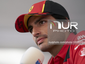 Carlos Sainz of Spain and Ferrari during previews ahead of the F1 Grand Prix of Monaco at Circuit de Monaco on May 25, 2023 in Monte-Carlo,...