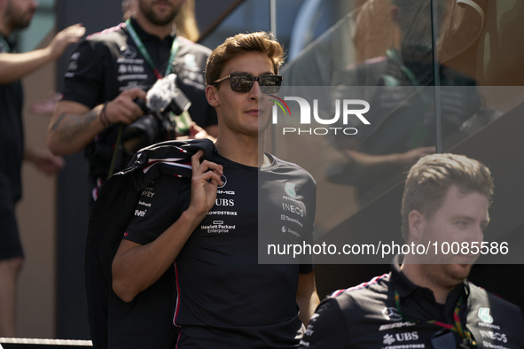 George Russell of England and Mercedes during previews ahead of the F1 Grand Prix of Monaco at Circuit de Monaco on May 25, 2023 in Monte-Ca...