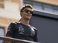 George Russell of England and Mercedes during previews ahead of the F1 Grand Prix of Monaco at Circuit de Monaco on May 25, 2023 in Monte-Ca...