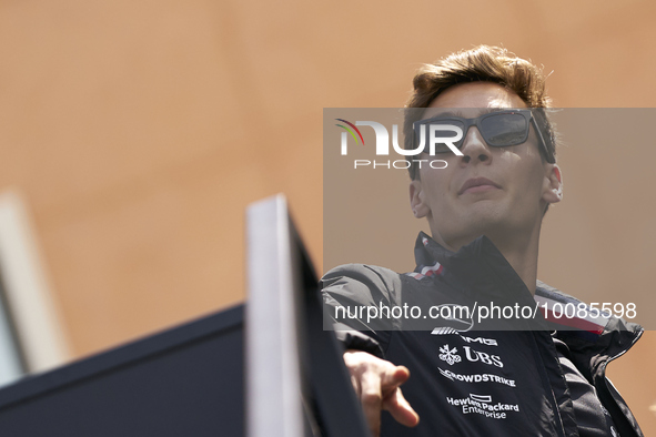 George Russell of England and Mercedes during previews ahead of the F1 Grand Prix of Monaco at Circuit de Monaco on May 25, 2023 in Monte-Ca...