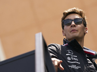 George Russell of England and Mercedes during previews ahead of the F1 Grand Prix of Monaco at Circuit de Monaco on May 25, 2023 in Monte-Ca...