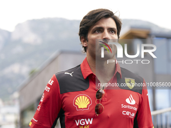 Carlos Sainz of Spain and Ferrari during previews ahead of the F1 Grand Prix of Monaco at Circuit de Monaco on May 25, 2023 in Monte-Carlo,...