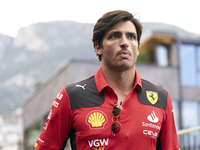 Carlos Sainz of Spain and Ferrari during previews ahead of the F1 Grand Prix of Monaco at Circuit de Monaco on May 25, 2023 in Monte-Carlo,...