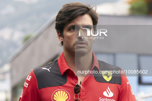 Carlos Sainz of Spain and Ferrari during previews ahead of the F1 Grand Prix of Monaco at Circuit de Monaco on May 25, 2023 in Monte-Carlo,...