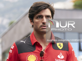 Carlos Sainz of Spain and Ferrari during previews ahead of the F1 Grand Prix of Monaco at Circuit de Monaco on May 25, 2023 in Monte-Carlo,...