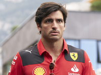 Carlos Sainz of Spain and Ferrari during previews ahead of the F1 Grand Prix of Monaco at Circuit de Monaco on May 25, 2023 in Monte-Carlo,...