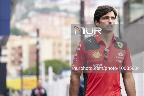 Carlos Sainz of Spain and Ferrari during previews ahead of the F1 Grand Prix of Monaco at Circuit de Monaco on May 25, 2023 in Monte-Carlo,...