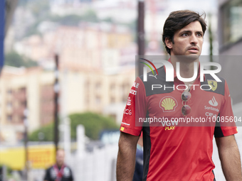 Carlos Sainz of Spain and Ferrari during previews ahead of the F1 Grand Prix of Monaco at Circuit de Monaco on May 25, 2023 in Monte-Carlo,...