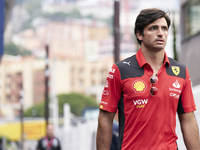 Carlos Sainz of Spain and Ferrari during previews ahead of the F1 Grand Prix of Monaco at Circuit de Monaco on May 25, 2023 in Monte-Carlo,...