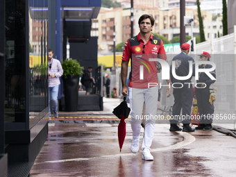 Carlos Sainz of Spain and Ferrari during previews ahead of the F1 Grand Prix of Monaco at Circuit de Monaco on May 25, 2023 in Monte-Carlo,...