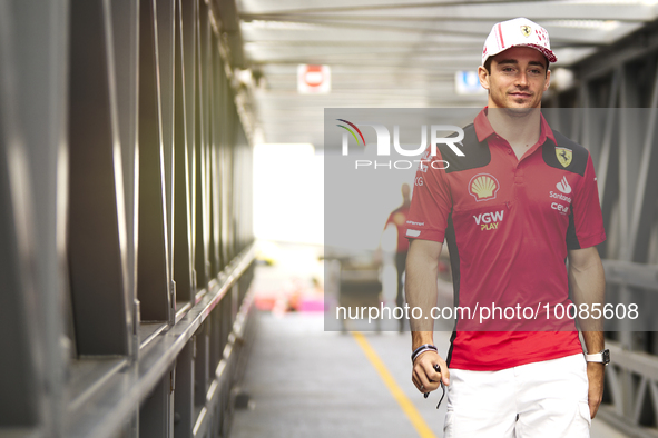 Charles Leclerc of Monaco and Ferrari during previews ahead of the F1 Grand Prix of Monaco at Circuit de Monaco on May 25, 2023 in Monte-Car...