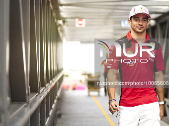 Charles Leclerc of Monaco and Ferrari during previews ahead of the F1 Grand Prix of Monaco at Circuit de Monaco on May 25, 2023 in Monte-Car...