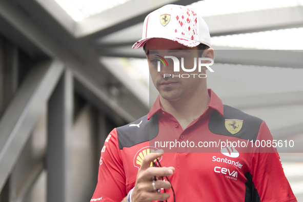 Charles Leclerc of Monaco and Ferrari during previews ahead of the F1 Grand Prix of Monaco at Circuit de Monaco on May 25, 2023 in Monte-Car...