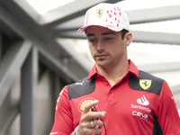 Charles Leclerc of Monaco and Ferrari during previews ahead of the F1 Grand Prix of Monaco at Circuit de Monaco on May 25, 2023 in Monte-Car...