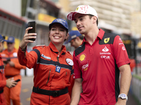 Charles Leclerc of Monaco and Ferrari during previews ahead of the F1 Grand Prix of Monaco at Circuit de Monaco on May 25, 2023 in Monte-Car...