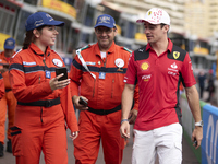 Charles Leclerc of Monaco and Ferrari during previews ahead of the F1 Grand Prix of Monaco at Circuit de Monaco on May 25, 2023 in Monte-Car...