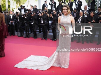 Katherine Langford  attend the ''L'ete Dernier (Last Summer)'' red carpet during the 76th annual Cannes film festival at Palais des Festival...